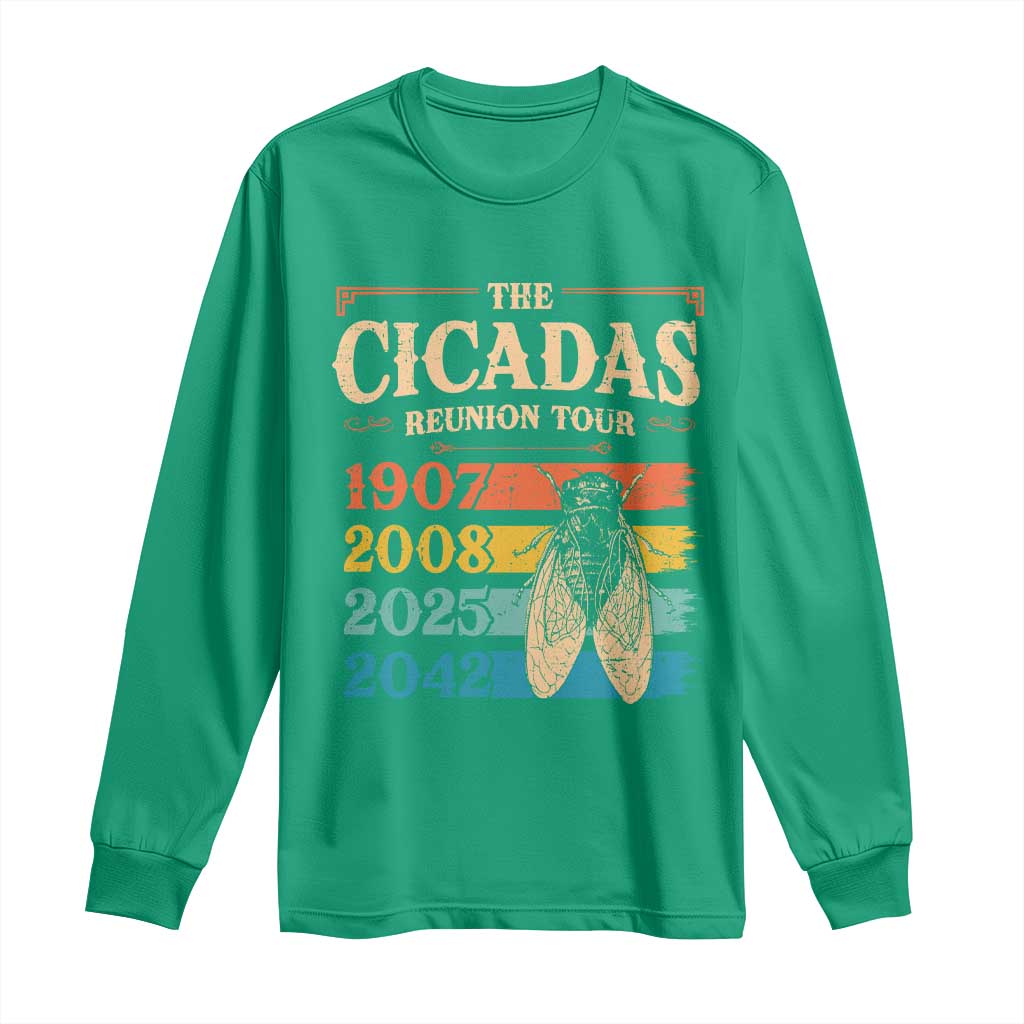 Funny Cicada Brood XIV 2025 Long Sleeve Shirt Periodical Cicada Tour 1907 2008 2042