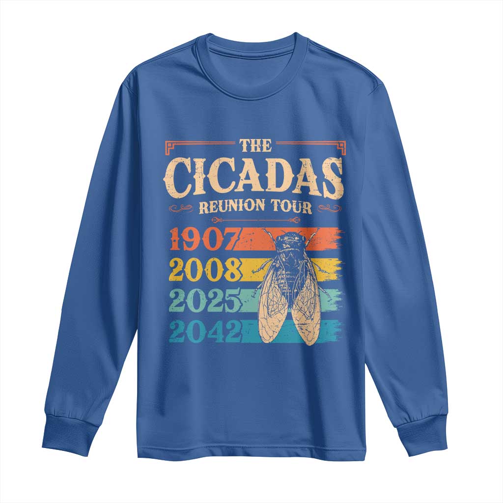 Funny Cicada Brood XIV 2025 Long Sleeve Shirt Periodical Cicada Tour 1907 2008 2042