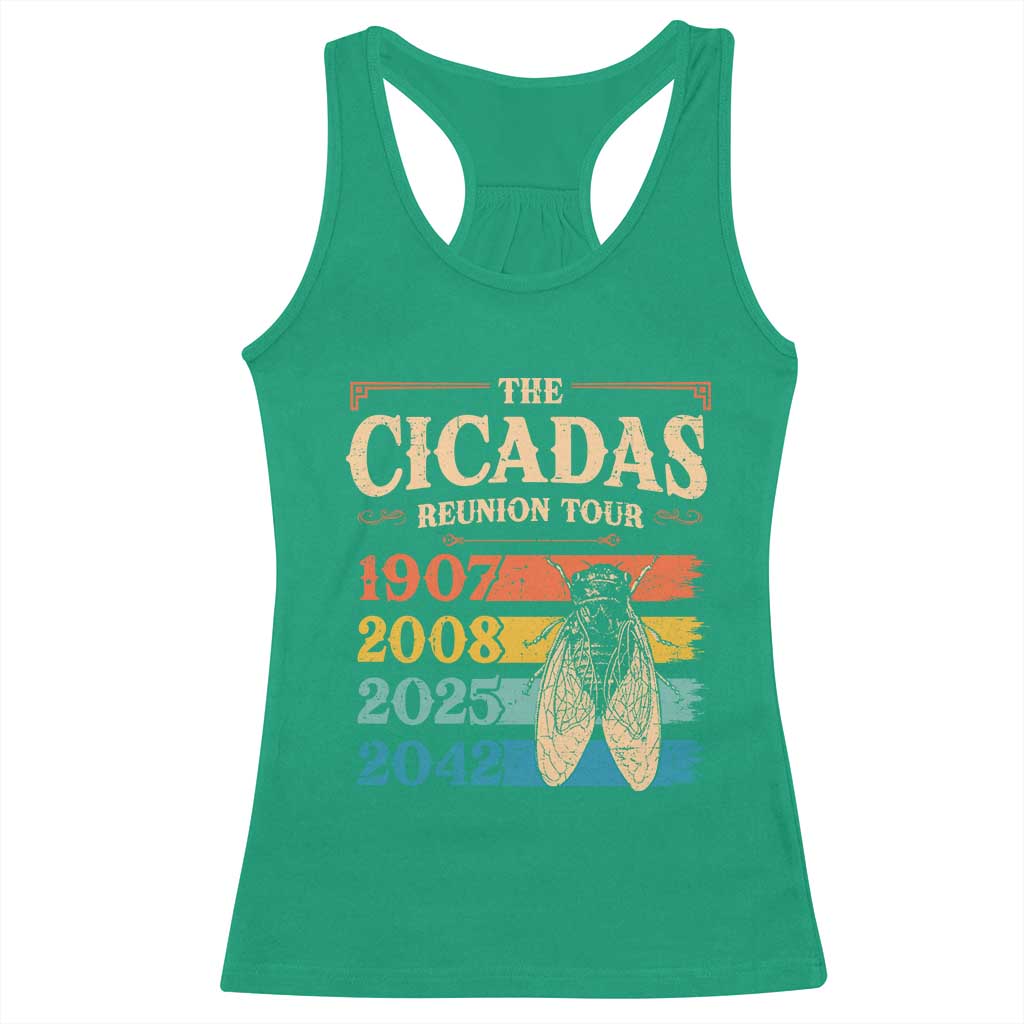 Funny Cicada Brood XIV 2025 Racerback Tank Top Periodical Cicada Tour 1907 2008 2042