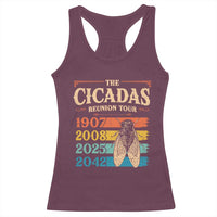 Funny Cicada Brood XIV 2025 Racerback Tank Top Periodical Cicada Tour 1907 2008 2042