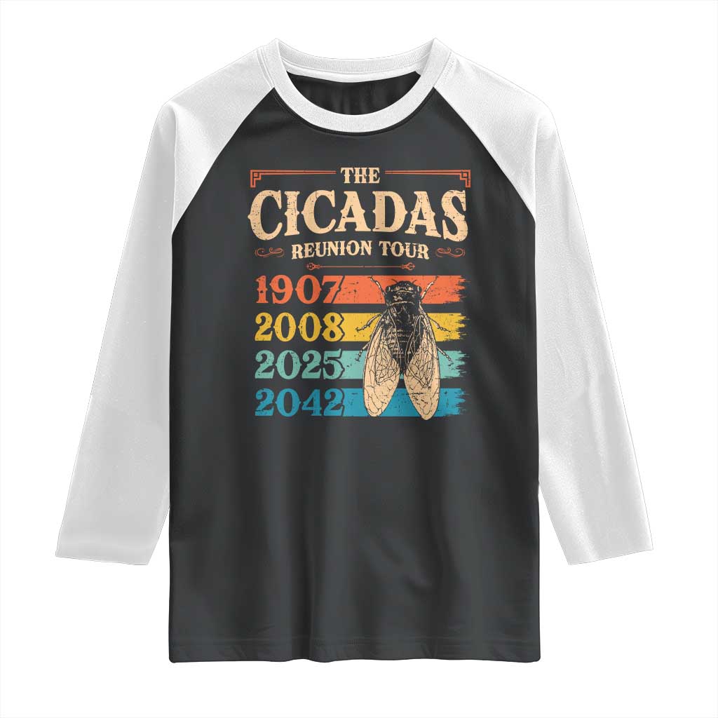 Funny Cicada Brood XIV 2025 Raglan Shirt Periodical Cicada Tour 1907 2008 2042