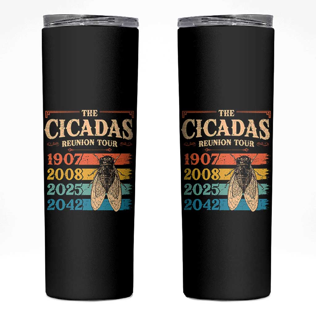 Funny Cicada Brood XIV 2025 Skinny Tumbler Periodical Cicada Tour 1907 2008 2042