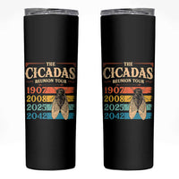 Funny Cicada Brood XIV 2025 Skinny Tumbler Periodical Cicada Tour 1907 2008 2042