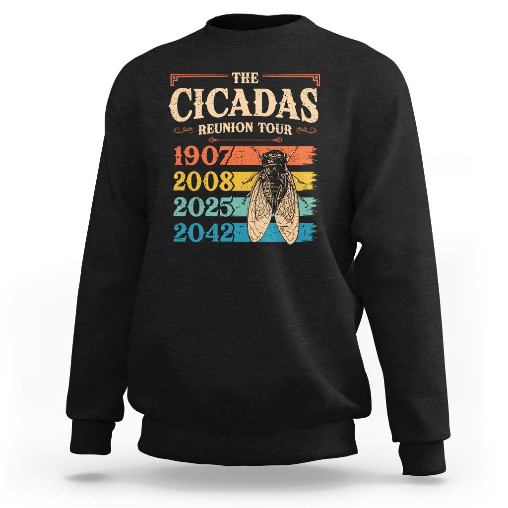 Funny Cicada Brood XIV 2025 Sweatshirt Periodical Cicada Tour 1907 2008 2042