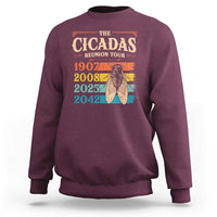 Funny Cicada Brood XIV 2025 Sweatshirt Periodical Cicada Tour 1907 2008 2042