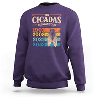 Funny Cicada Brood XIV 2025 Sweatshirt Periodical Cicada Tour 1907 2008 2042