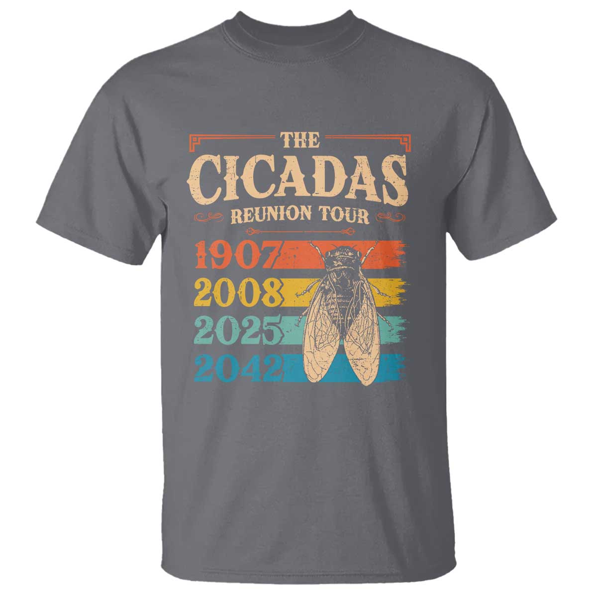Funny Cicada Brood XIV 2025 T Shirt Periodical Cicada Tour 1907 2008 2042
