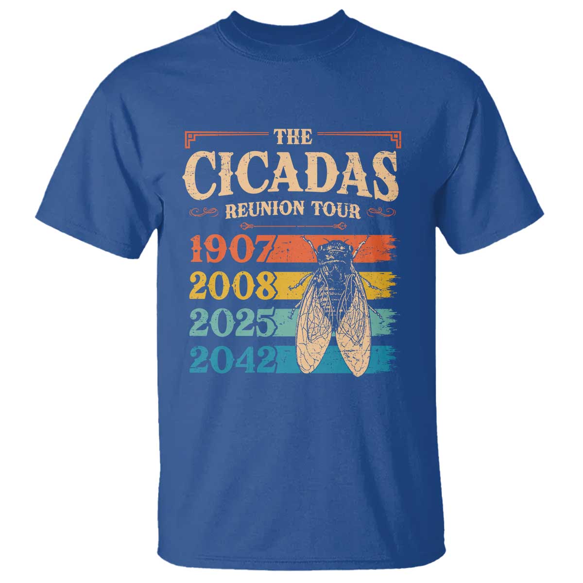 Funny Cicada Brood XIV 2025 T Shirt Periodical Cicada Tour 1907 2008 2042