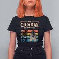 Funny Cicada Brood XIV 2025 T Shirt For Women Periodical Cicada Tour 1907 2008 2042