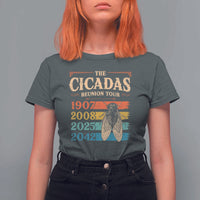 Funny Cicada Brood XIV 2025 T Shirt For Women Periodical Cicada Tour 1907 2008 2042