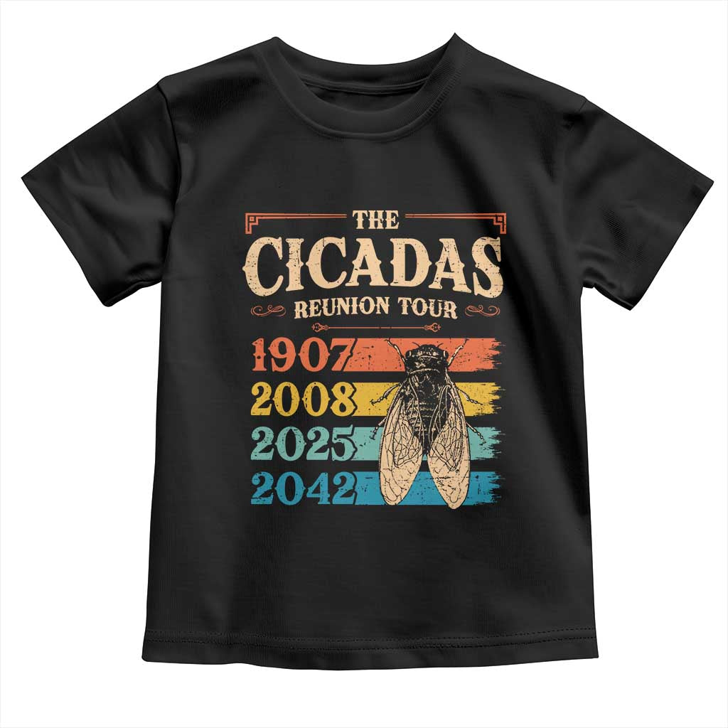 Funny Cicada Brood XIV 2025 Toddler T Shirt Periodical Cicada Tour 1907 2008 2042