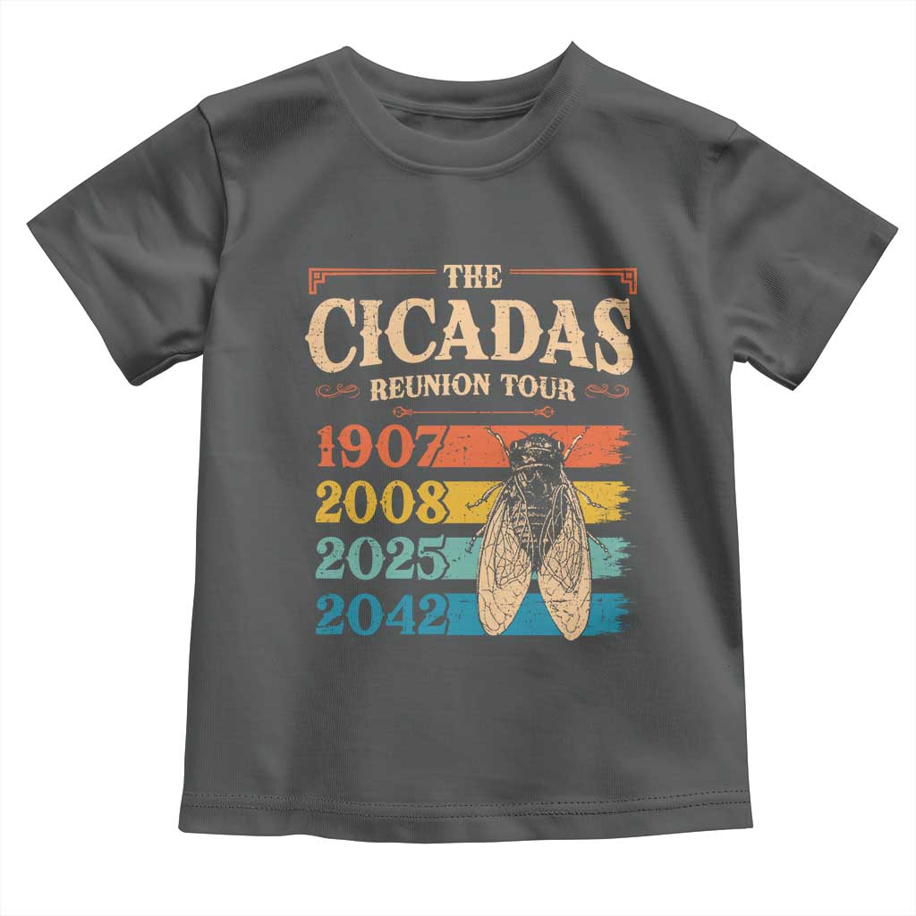 Funny Cicada Brood XIV 2025 Toddler T Shirt Periodical Cicada Tour 1907 2008 2042