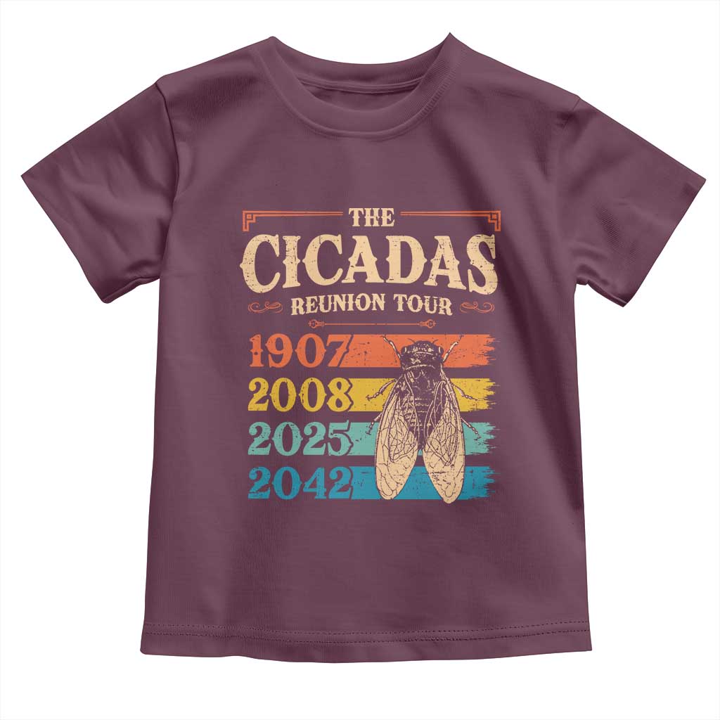 Funny Cicada Brood XIV 2025 Toddler T Shirt Periodical Cicada Tour 1907 2008 2042