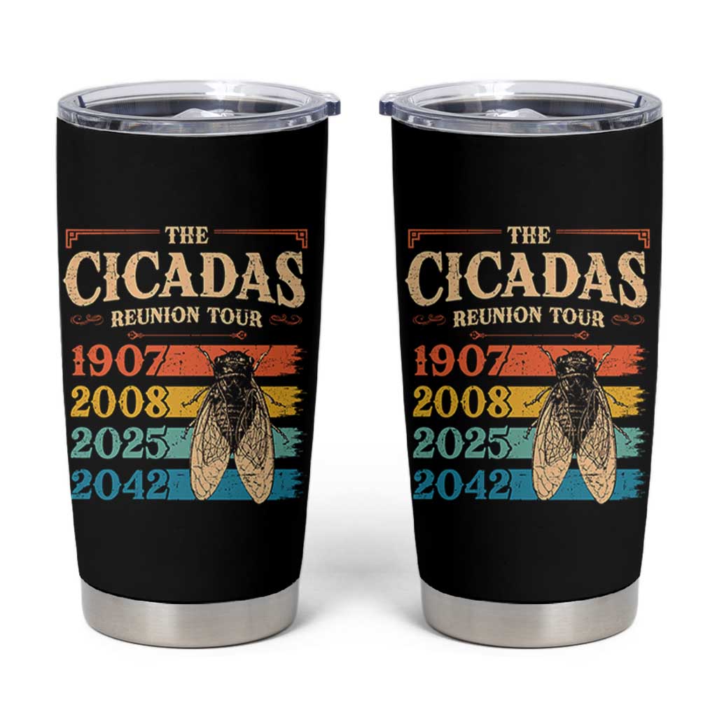 Funny Cicada Brood XIV 2025 Tumbler Cup Periodical Cicada Tour 1907 2008 2042
