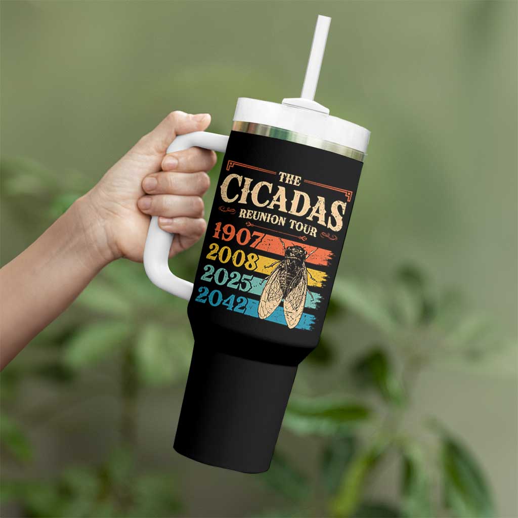 Funny Cicada Brood XIV 2025 Tumbler With Handle Periodical Cicada Tour 1907 2008 2042