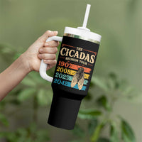 Funny Cicada Brood XIV 2025 Tumbler With Handle Periodical Cicada Tour 1907 2008 2042