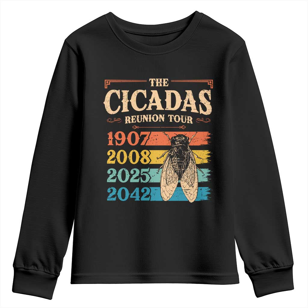 Funny Cicada Brood XIV 2025 Youth Sweatshirt Periodical Cicada Tour 1907 2008 2042