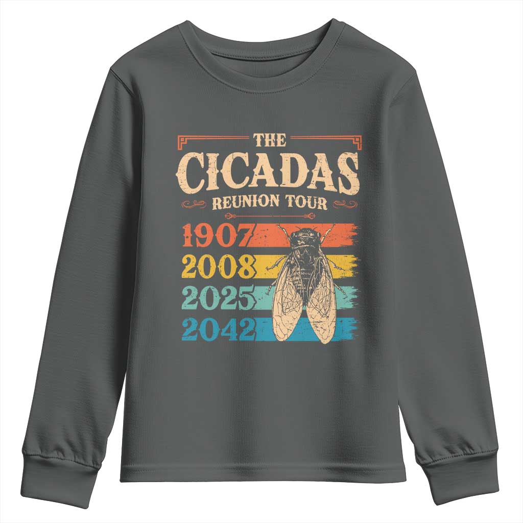 Funny Cicada Brood XIV 2025 Youth Sweatshirt Periodical Cicada Tour 1907 2008 2042