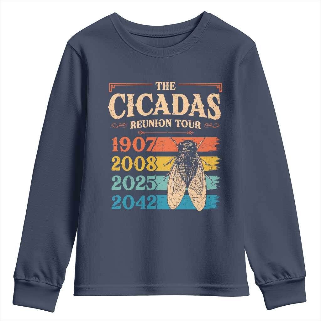 Funny Cicada Brood XIV 2025 Youth Sweatshirt Periodical Cicada Tour 1907 2008 2042