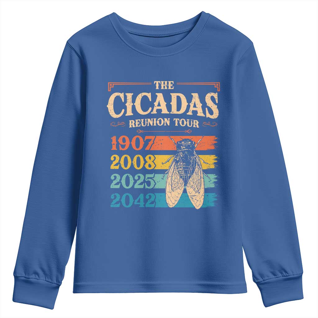 Funny Cicada Brood XIV 2025 Youth Sweatshirt Periodical Cicada Tour 1907 2008 2042