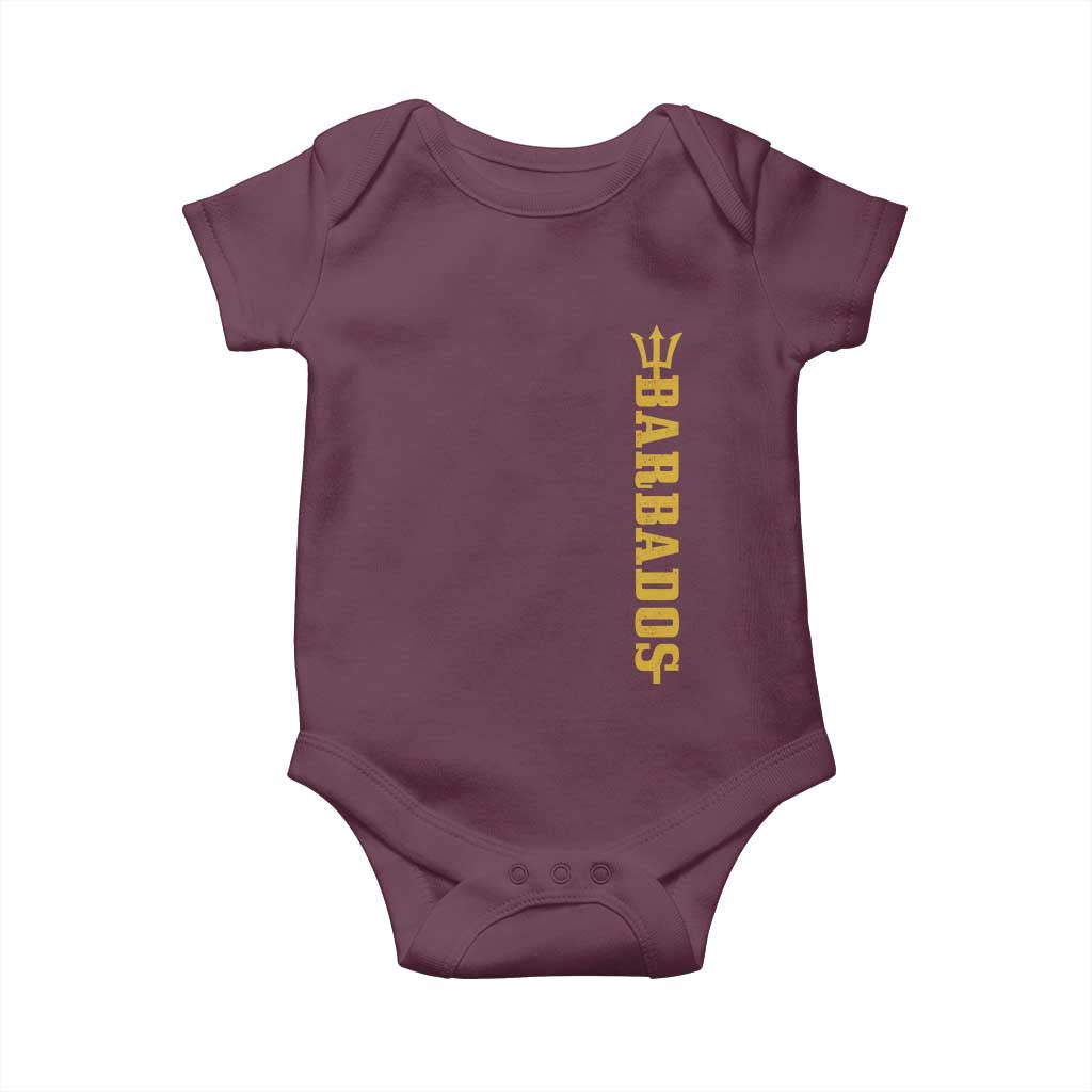 Funny Bajan Pride Barbados Trident Baby Onesie