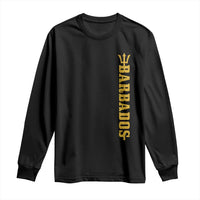 Funny Bajan Pride Barbados Trident Long Sleeve Shirt