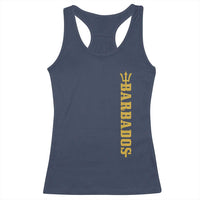 Funny Bajan Pride Barbados Trident Racerback Tank Top