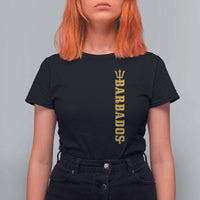 Funny Bajan Pride Barbados Trident T Shirt For Women
