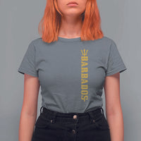 Funny Bajan Pride Barbados Trident T Shirt For Women