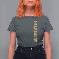 Funny Bajan Pride Barbados Trident T Shirt For Women