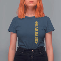 Funny Bajan Pride Barbados Trident T Shirt For Women