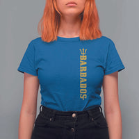 Funny Bajan Pride Barbados Trident T Shirt For Women