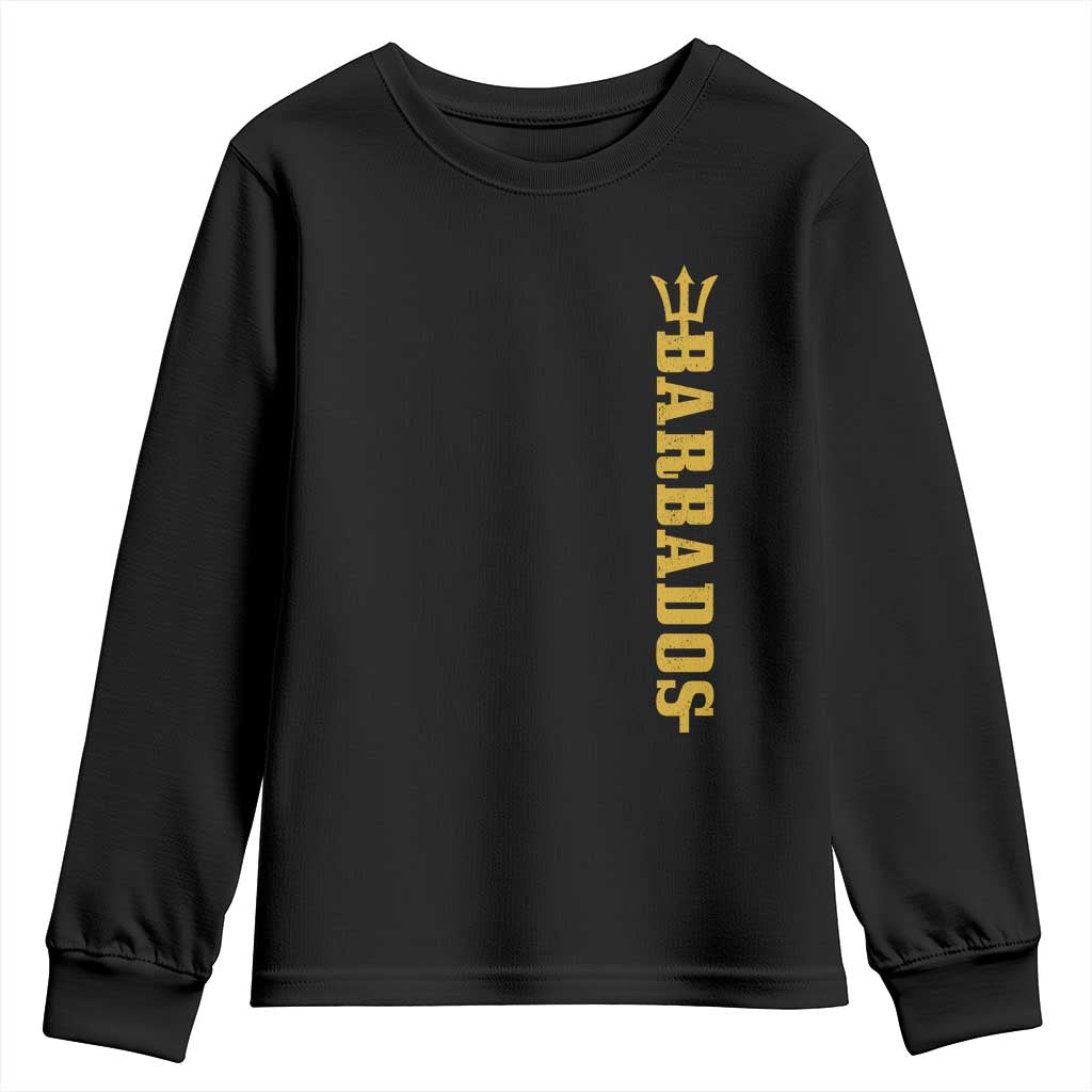 Funny Bajan Pride Barbados Trident Youth Sweatshirt
