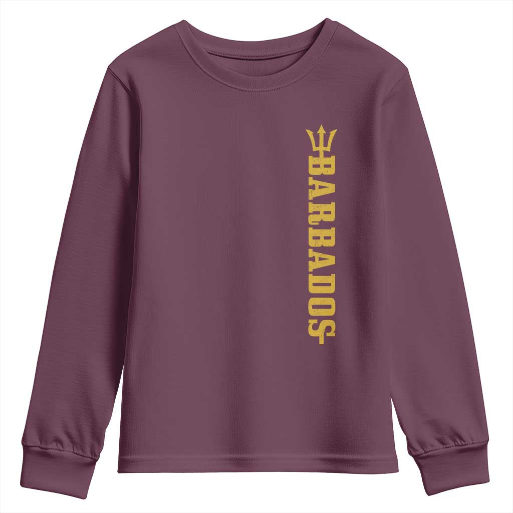 Funny Bajan Pride Barbados Trident Youth Sweatshirt