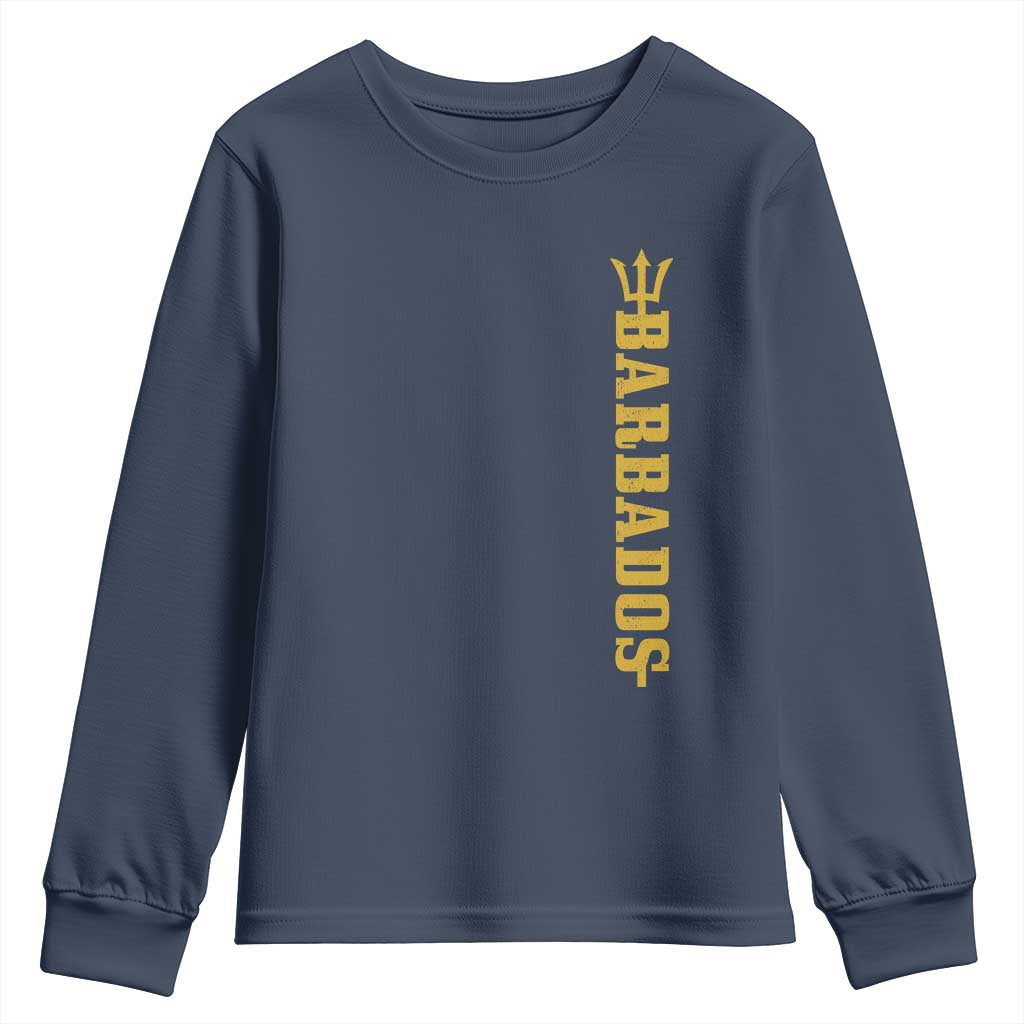 Funny Bajan Pride Barbados Trident Youth Sweatshirt