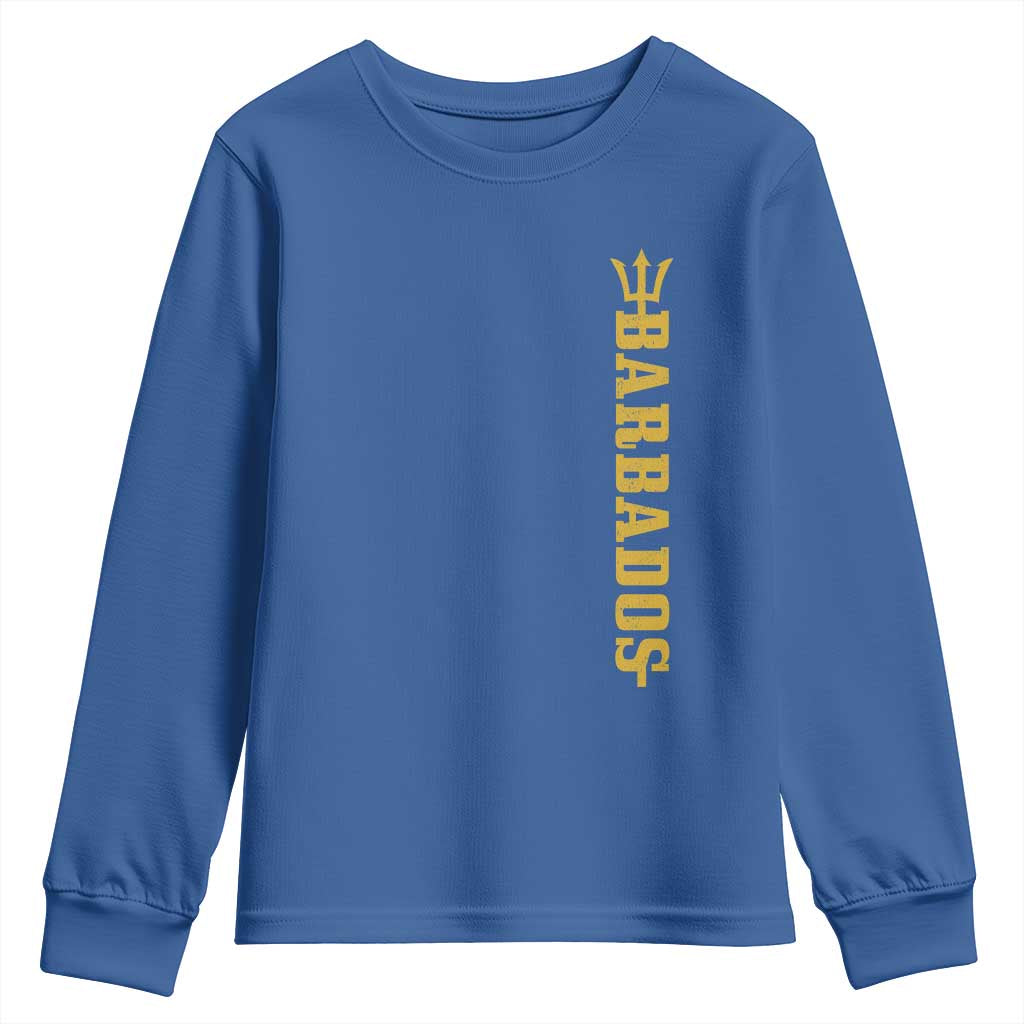 Funny Bajan Pride Barbados Trident Youth Sweatshirt