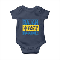 Funny Bajan As Rasshole Baby Onesie Barbados Flag With Barbados Tridents