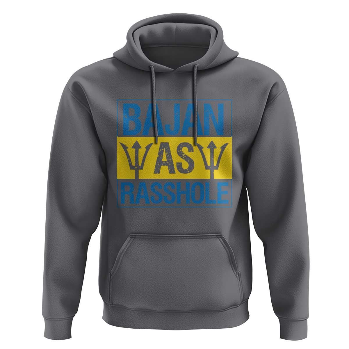 Funny Bajan As Rasshole Hoodie Barbados Flag With Barbados Tridents