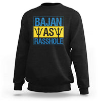 Funny Bajan As Rasshole Sweatshirt Barbados Flag With Barbados Tridents