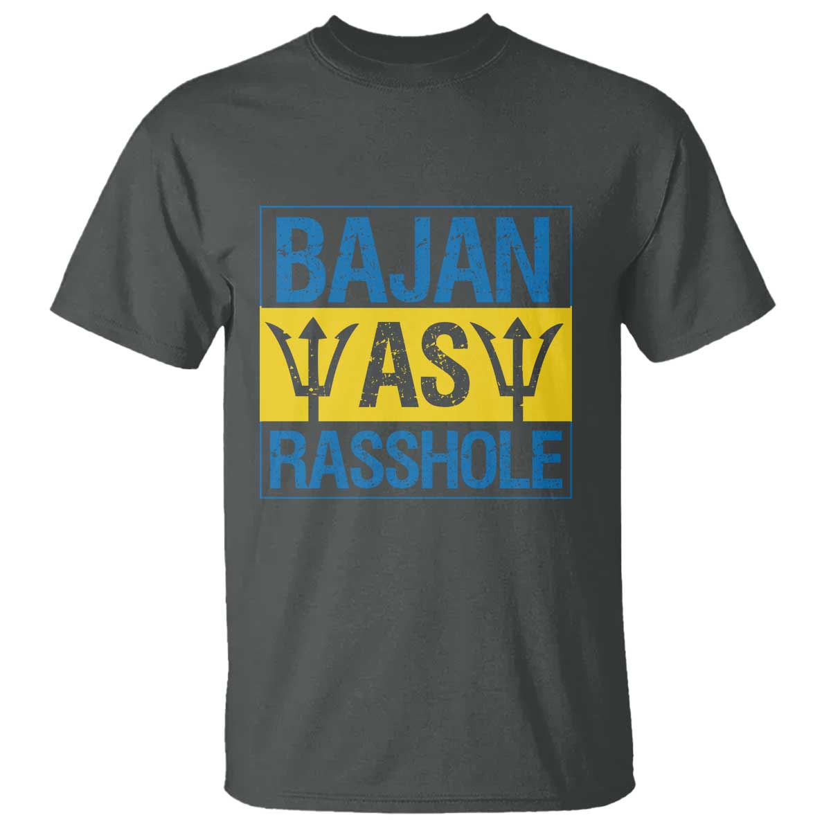 Funny Bajan As Rasshole T Shirt Barbados Flag With Barbados Tridents