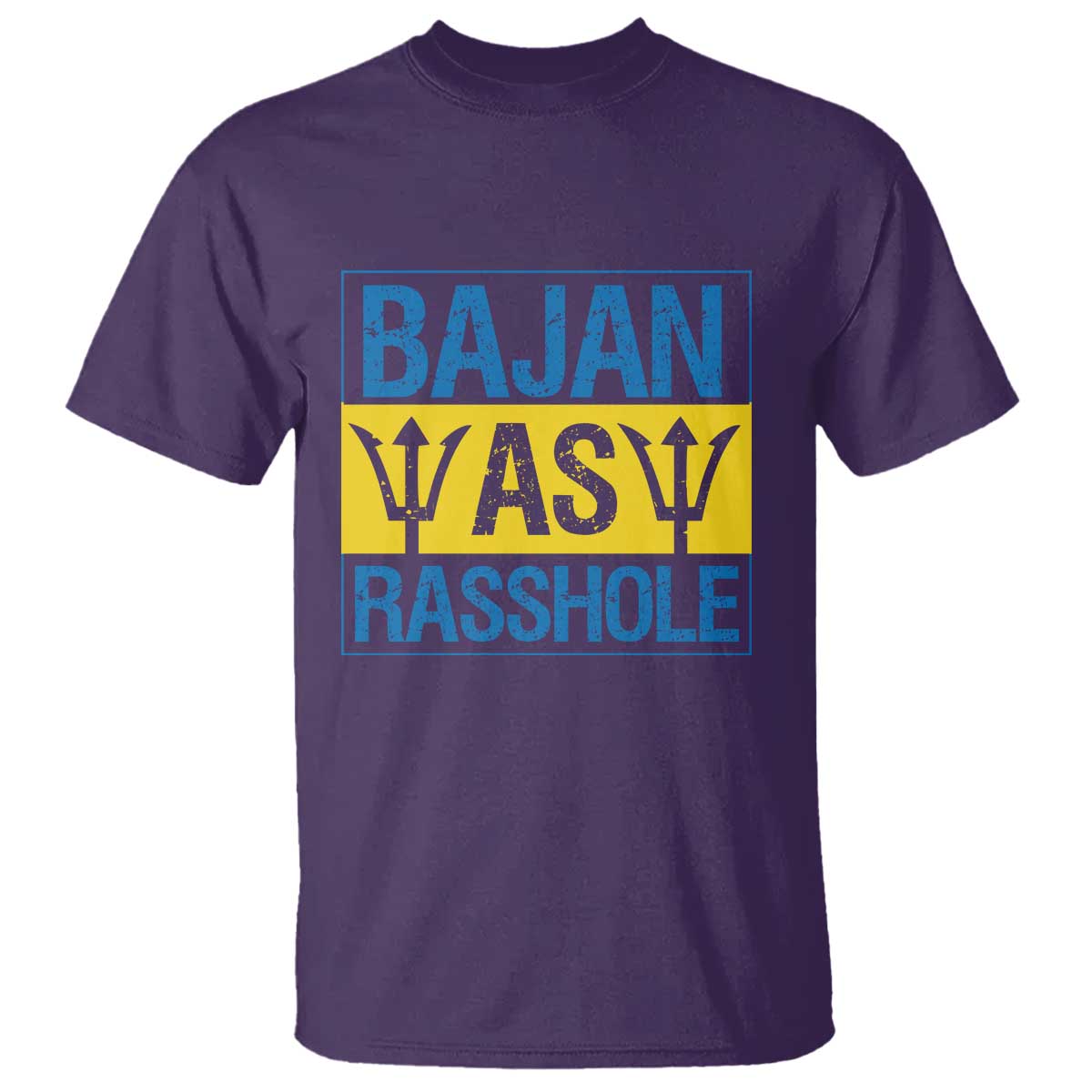 Funny Bajan As Rasshole T Shirt Barbados Flag With Barbados Tridents