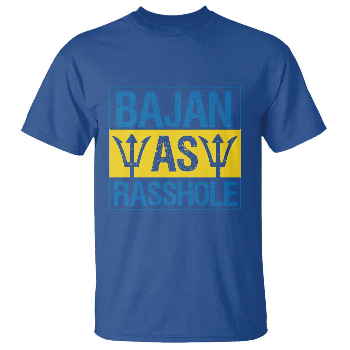 Funny Bajan As Rasshole T Shirt Barbados Flag With Barbados Tridents