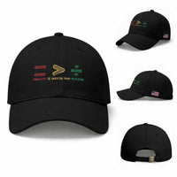 Juneteenth Equality Is Greater Than Division Baseball Cap Equal Rights Math Symbol