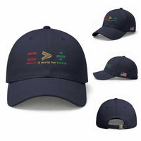 Juneteenth Equality Is Greater Than Division Baseball Cap Equal Rights Math Symbol