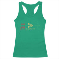 Juneteenth Equality Is Greater Than Division Racerback Tank Top Equal Rights Math Symbol