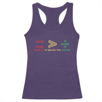 Juneteenth Equality Is Greater Than Division Racerback Tank Top Equal Rights Math Symbol