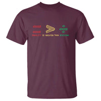 Juneteenth Equality Is Greater Than Division T Shirt Equal Rights Math Symbol