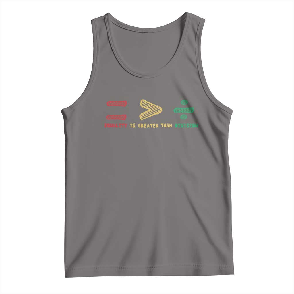 Juneteenth Equality Is Greater Than Division Tank Top Equal Rights Math Symbol