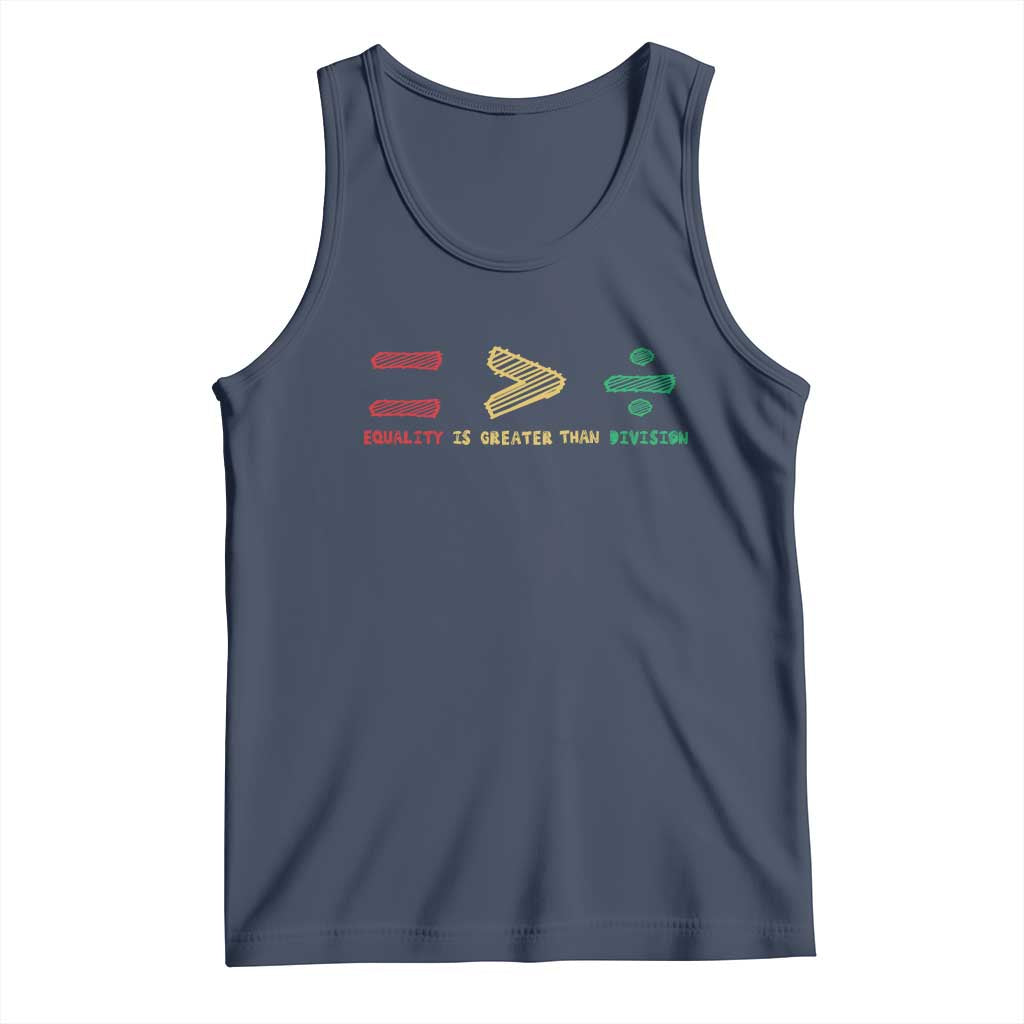 Juneteenth Equality Is Greater Than Division Tank Top Equal Rights Math Symbol