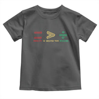 Juneteenth Equality Is Greater Than Division Toddler T Shirt Equal Rights Math Symbol